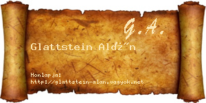 Glattstein Alán névjegykártya